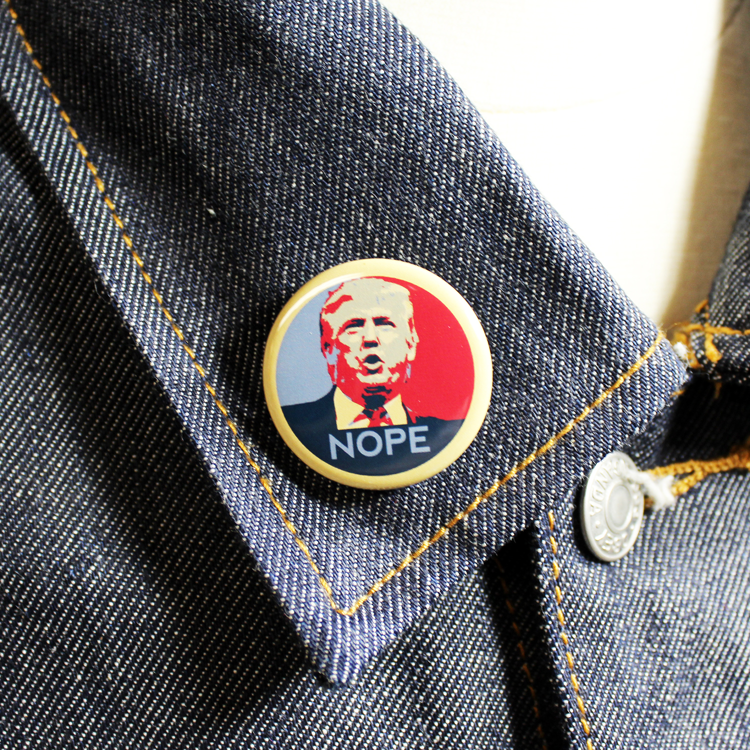 Donald Trump NOPE Hope Parody 1 1/4 button Anti Trump Drumpf Not My President