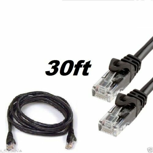 Cat6 30FT Patch Cord Cable LAN Network Ethernet For PC PS4 Xbox one Router BLACK