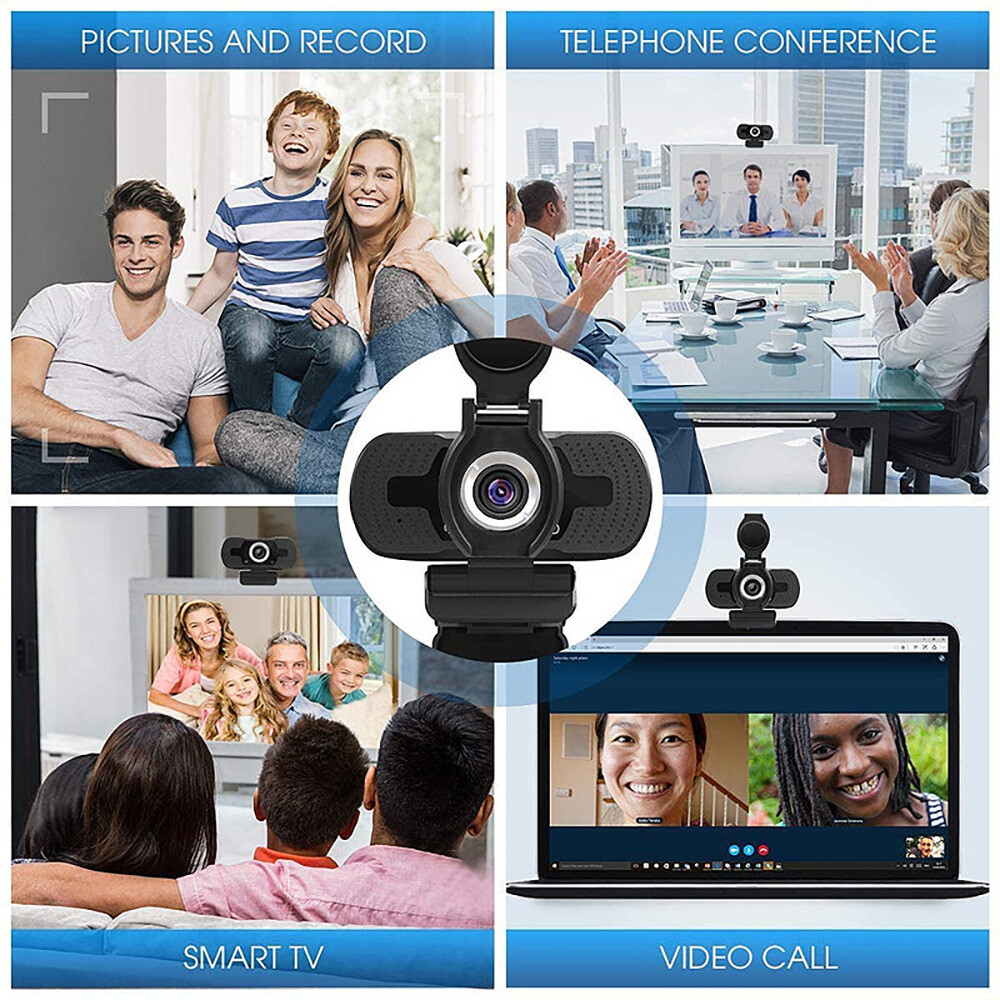 Full HD 1080P USB Webcam w/ Microphone for PC Desktop Laptop Computer Web Camera