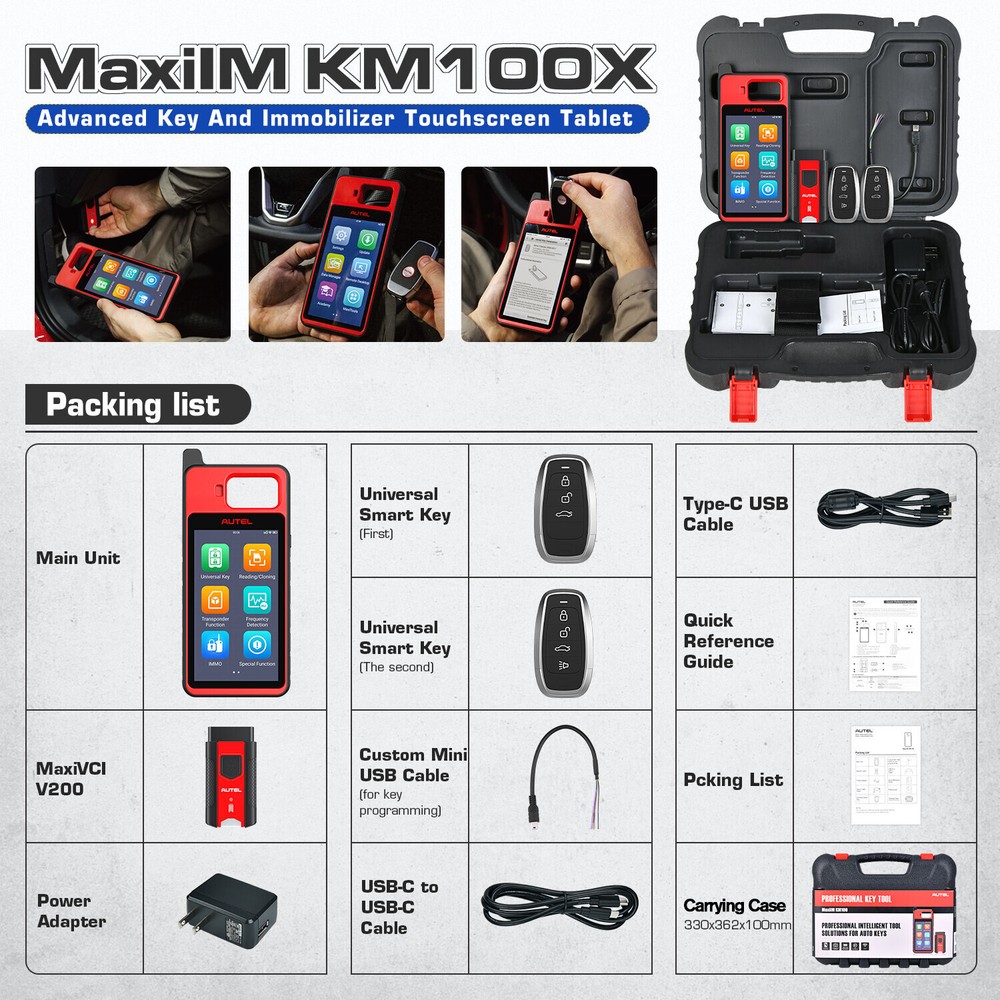 2025 Autel MaxiIM KM100 KM100E Key Fob Programming Tool Programmer Immobilizer
