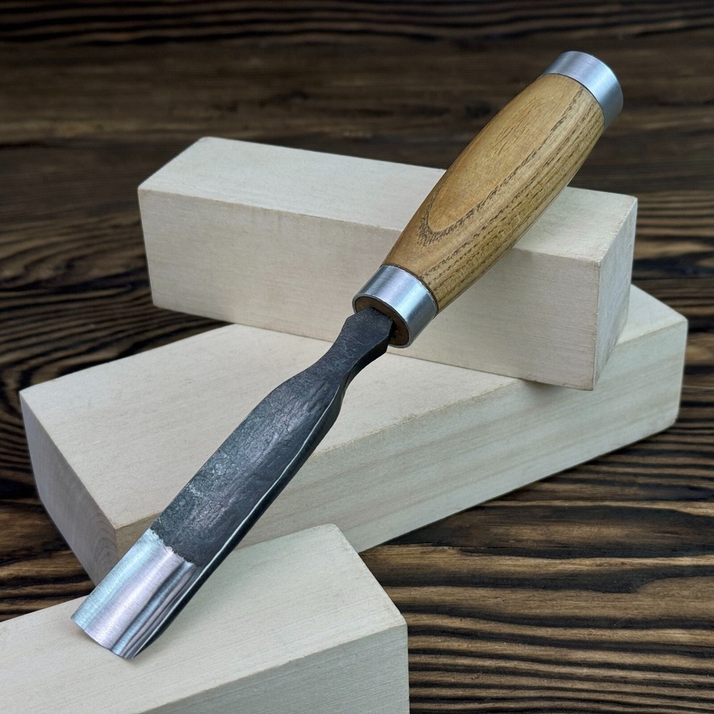 Wood Carving Gouges Set. Curved Chisels with Sheaths. Gift for Detail Carver.