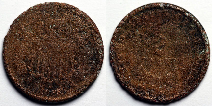 1865  Two Cent Piece