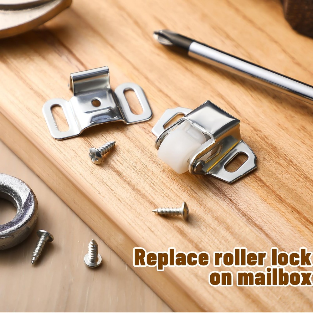 Mailbox Replacement Roller Catch Latch Roller Wheel Spring Door Catch for RV