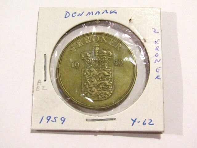 Denmark 1959 2 Kroner Coin