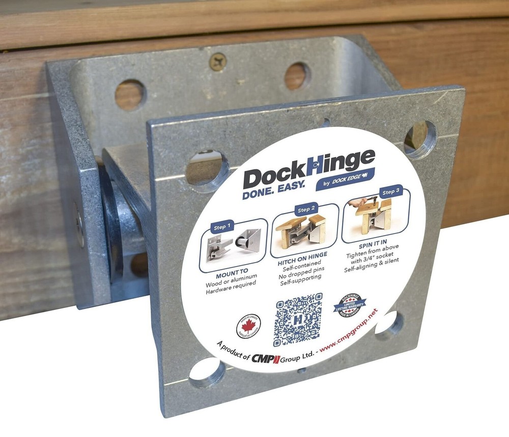 Dock Hinge System, Aluminum, Size: 3/8�