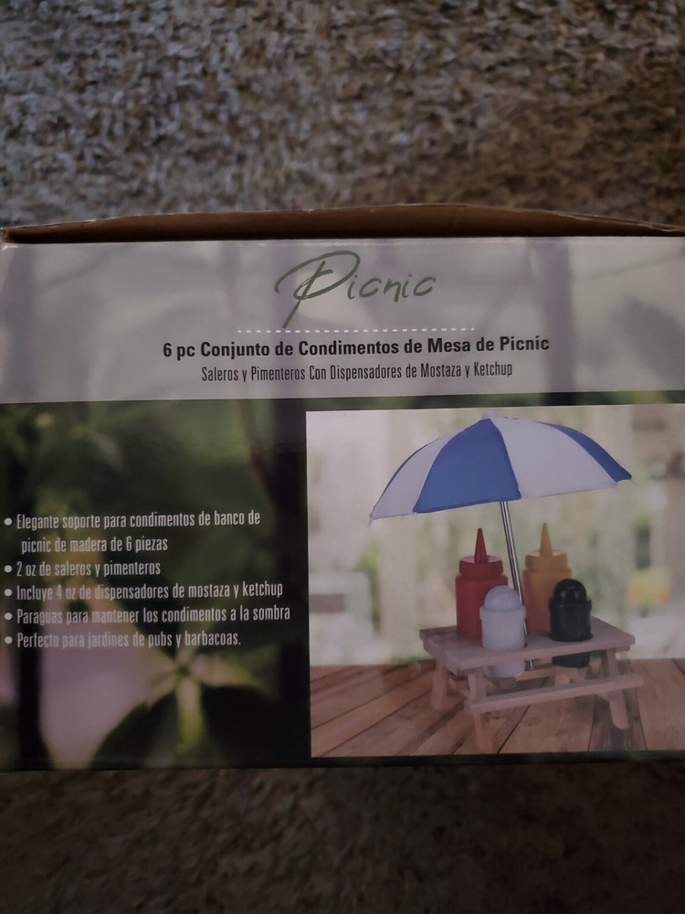 Picnic 6 Piece Table Condiment Set