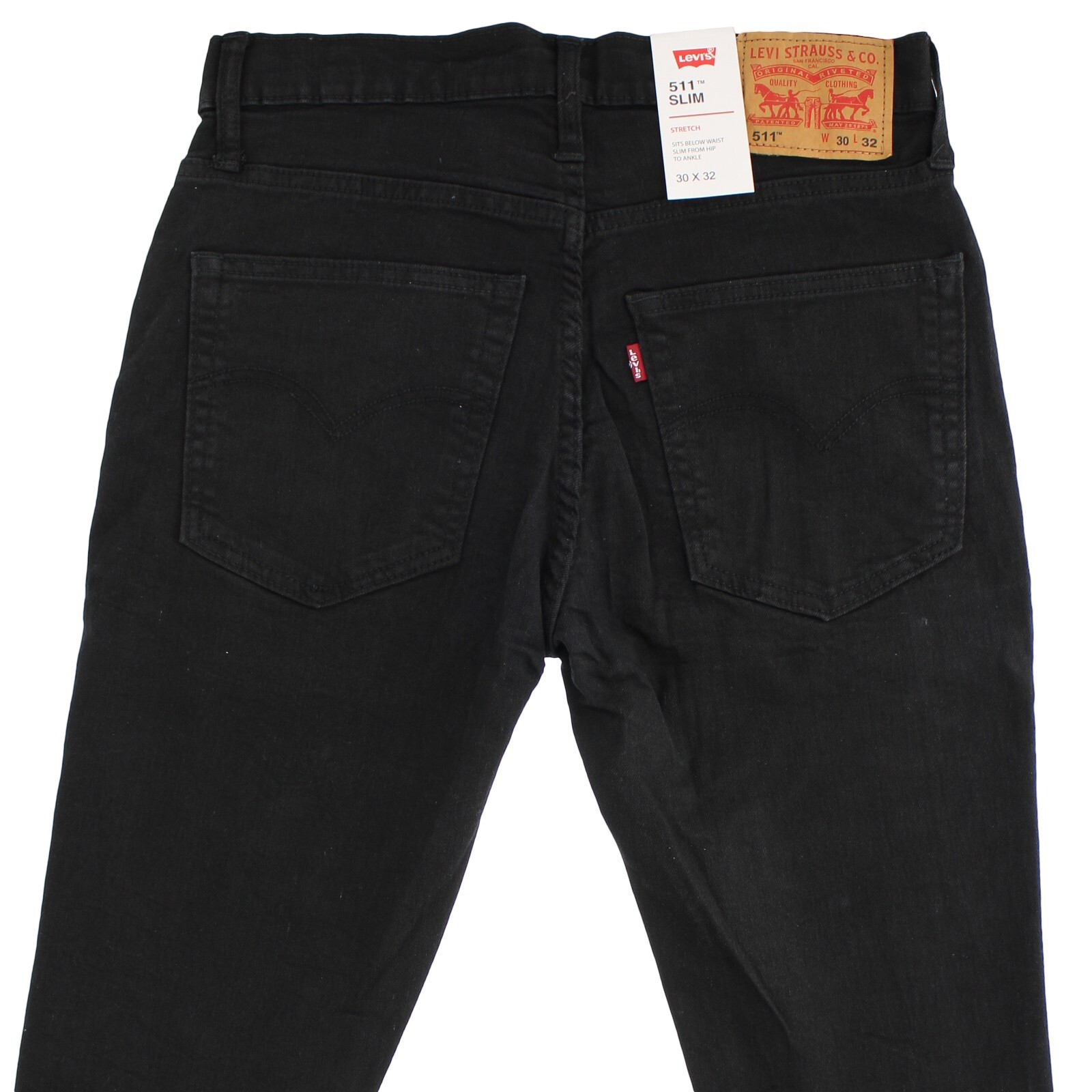 Levi's Men's 511 Slim Jeans, Low Rise Flex Stretch Slim Fit Tapered Pants, Black