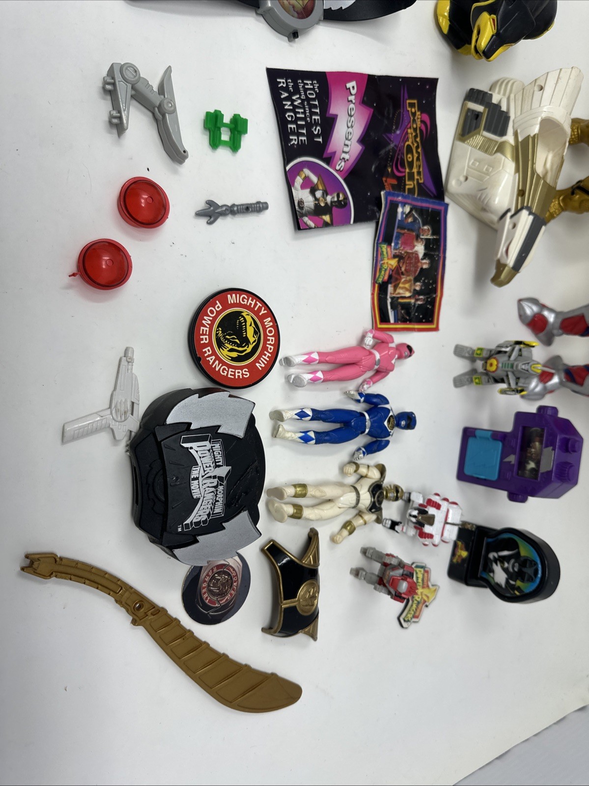 Vintage Power Rangers Toy Lot Bandai 90s Figures parts, and other Items.
