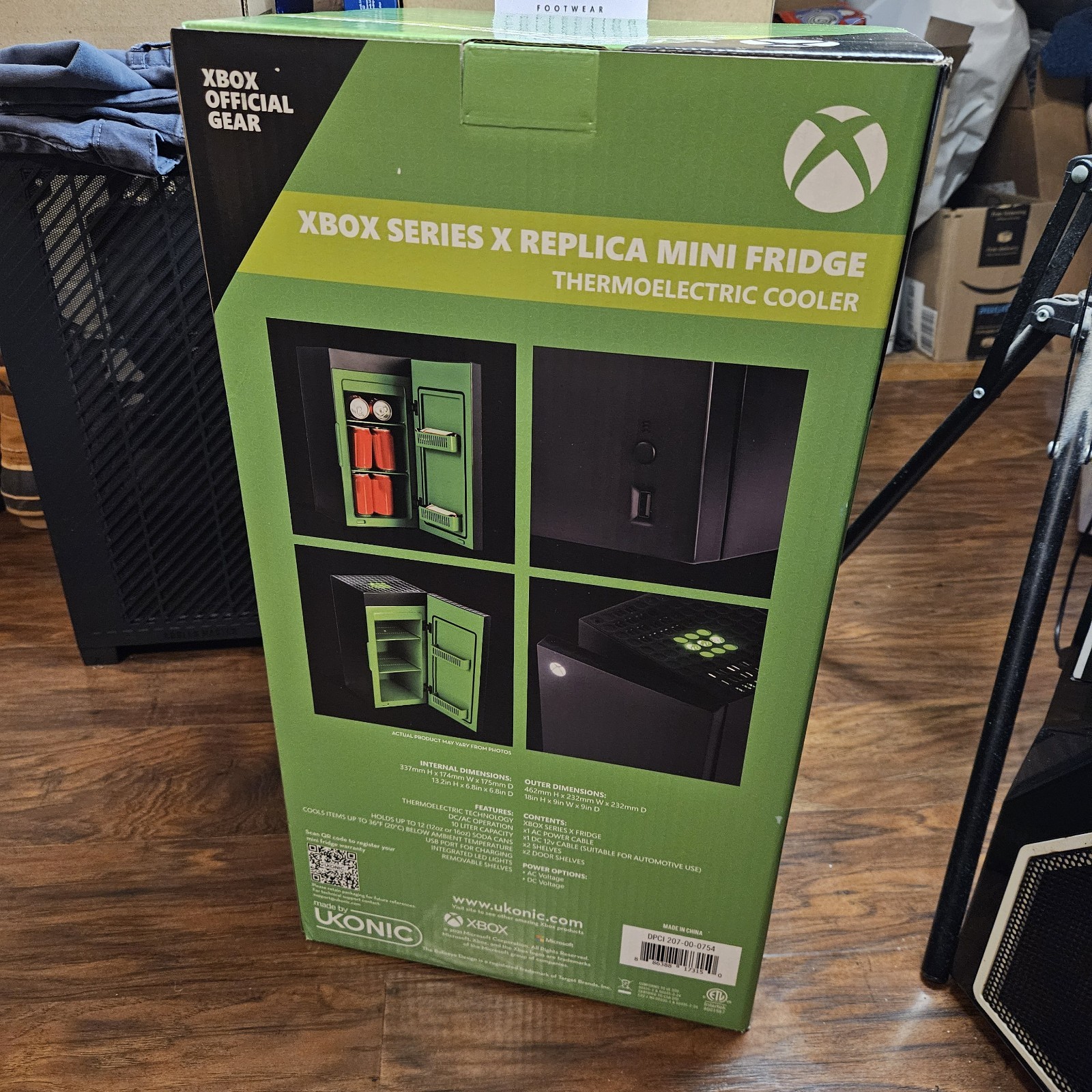 Microsoft Official Xbox Series X Replica Mini Fridge w/ USB Charging 12 Can