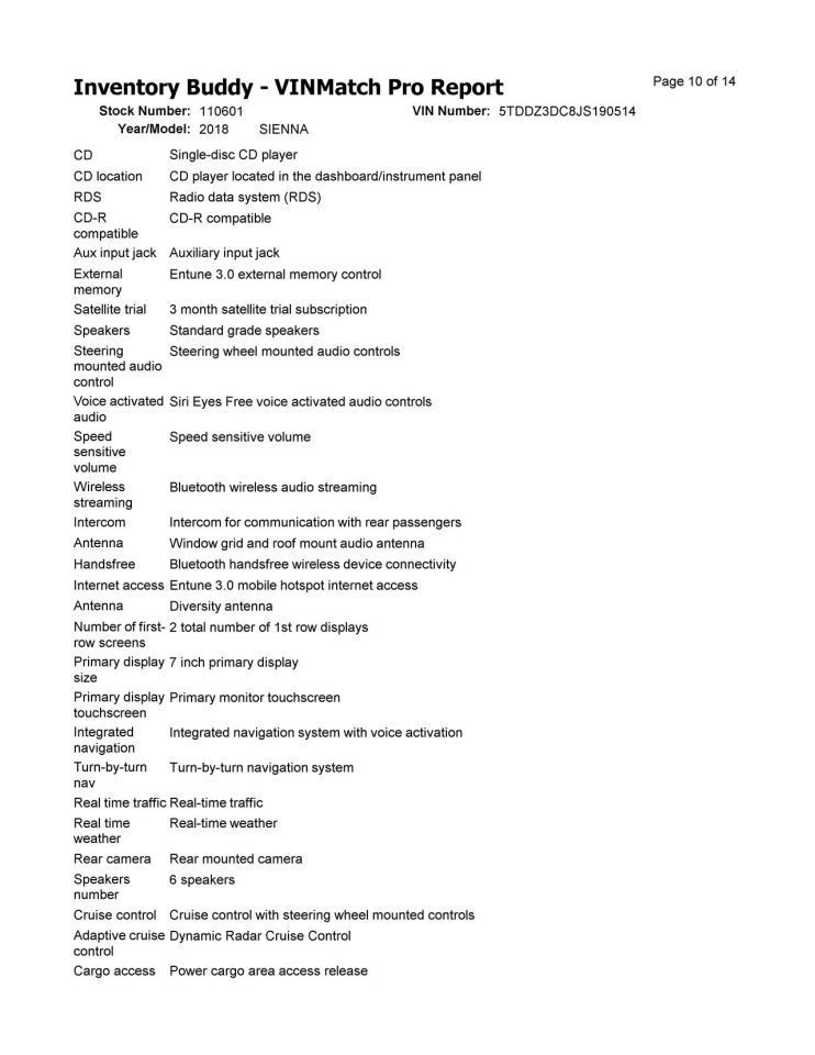 Seat Belt Front Bucket Pre-crash System Passenger Fits 18-20 SIENNA 10324688