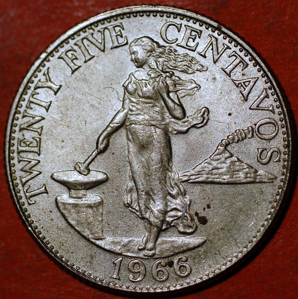 Philippines 25 Centavos 1966 KM# 189.2