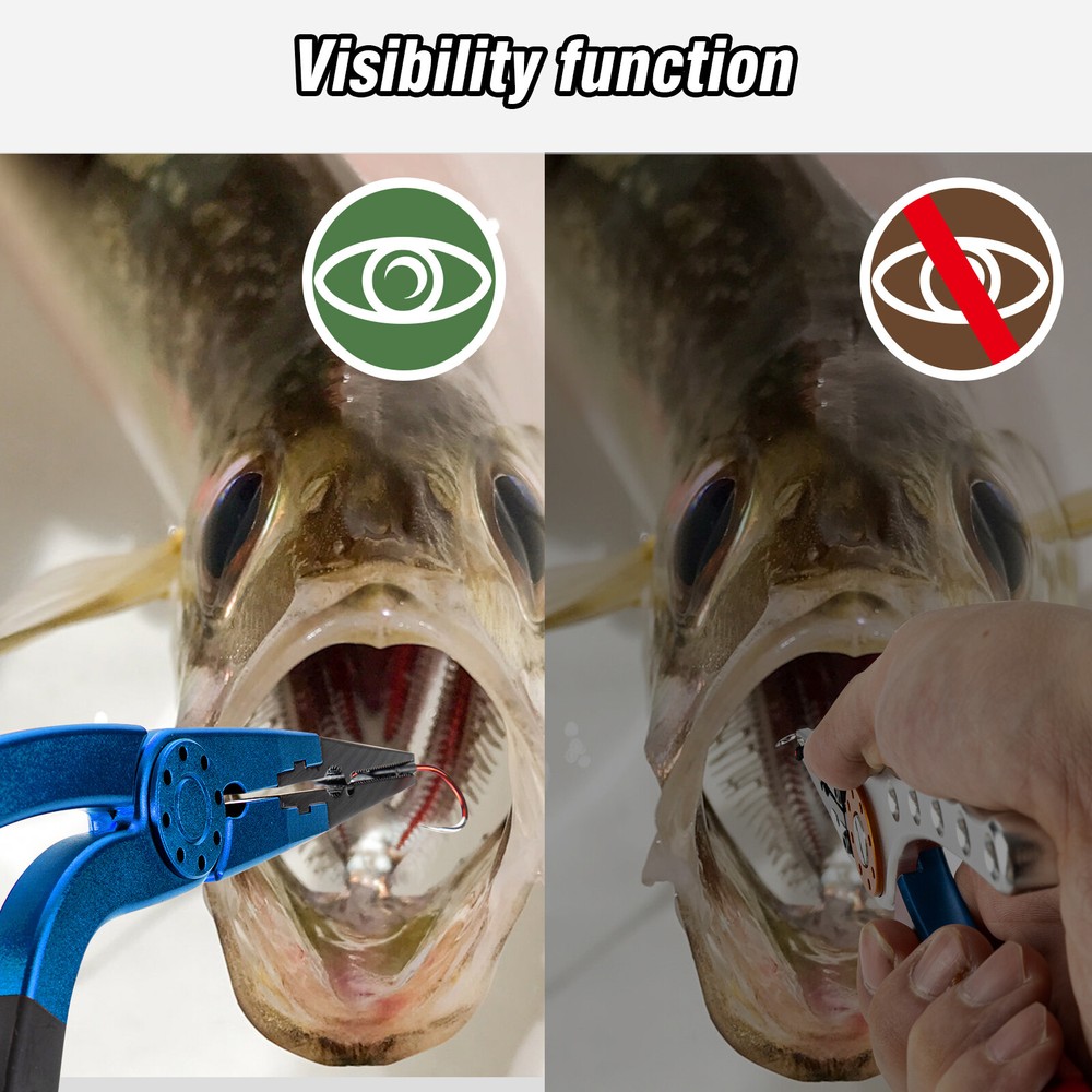 Fishing Pliers Split Line Cutters Stainless Steel Braid Hook Remover Scissors US