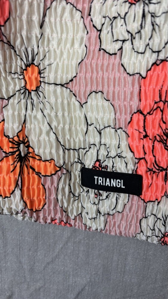TRIANGL Orange Floral Drawstring Bag Only