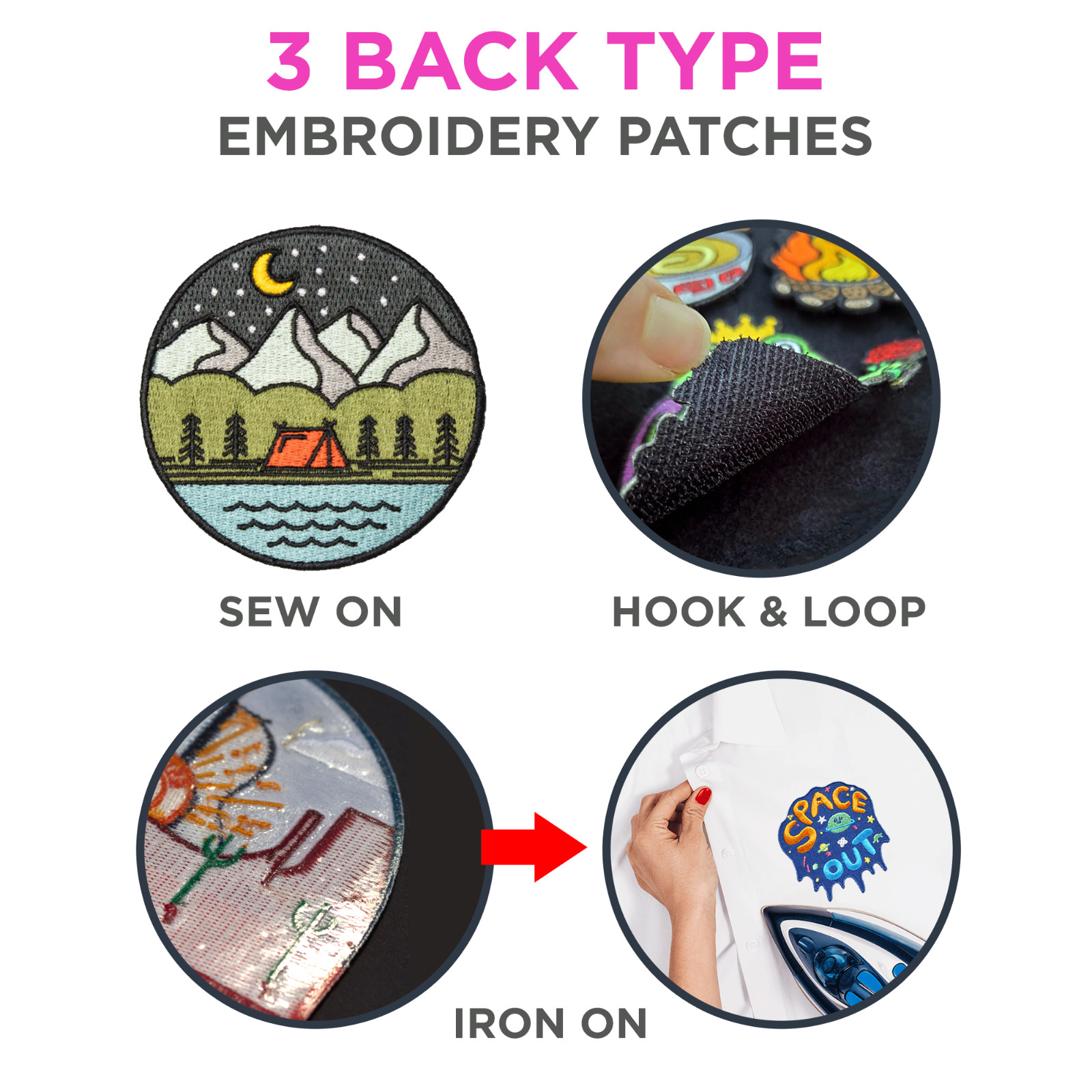 Custom Embroidered Logo Patch, Personalized Logo Patches, Logo Iron On Patch