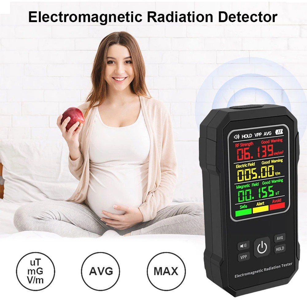 Digital EMF Meter Electromagnetic Field Radiation Detector LCD Geiger Counter US