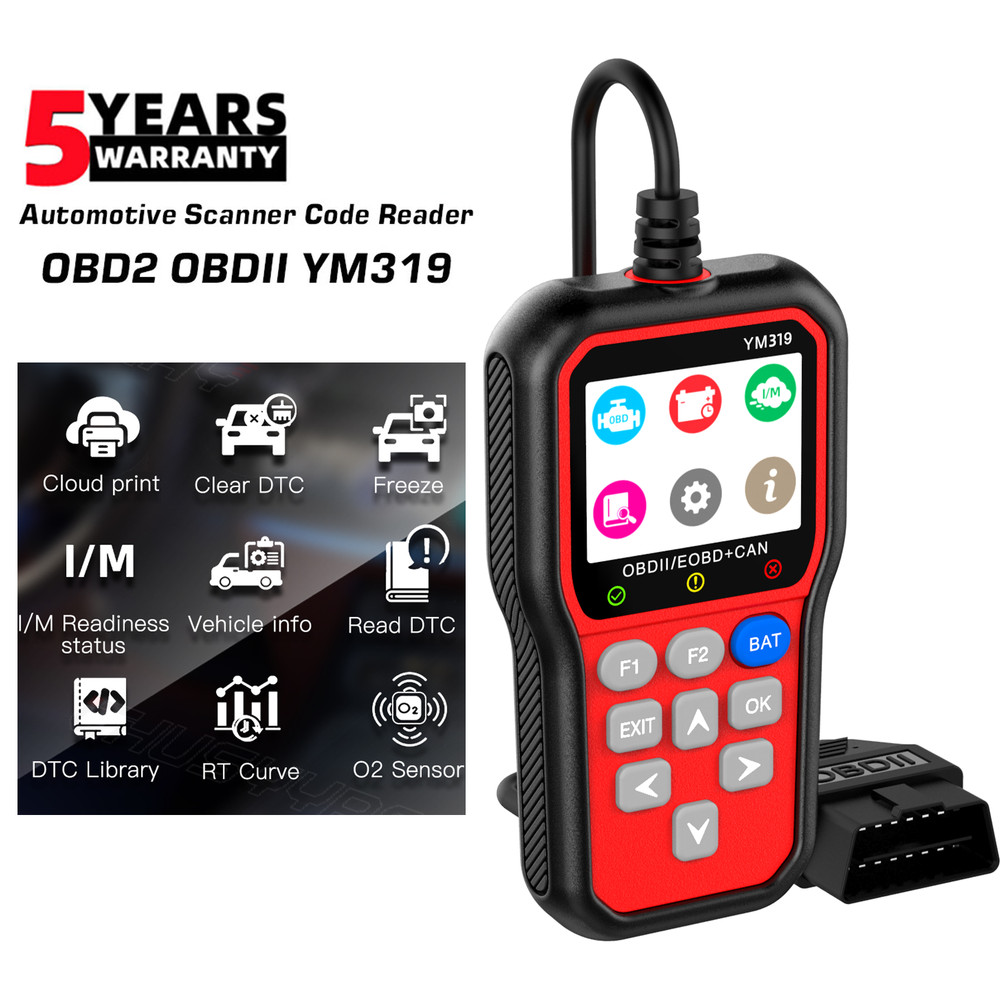 1X YM319 Enhanced OBDII Engine Code Reader Automotive OBD2 Scanner Auto Check