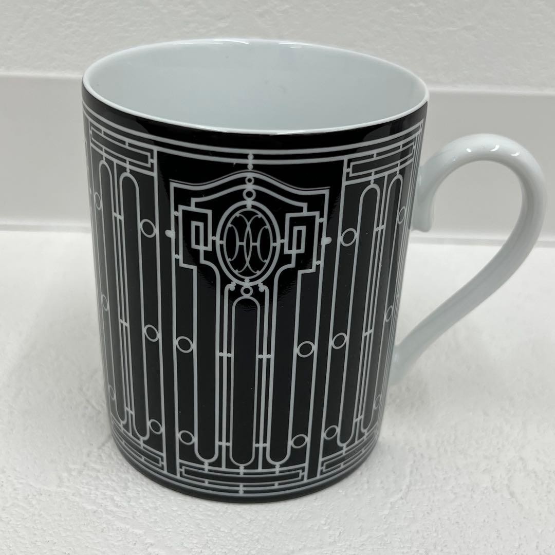 Hermes H Deco Mug Pair Kitchenware Coffee Cups Set Authentic Genuine