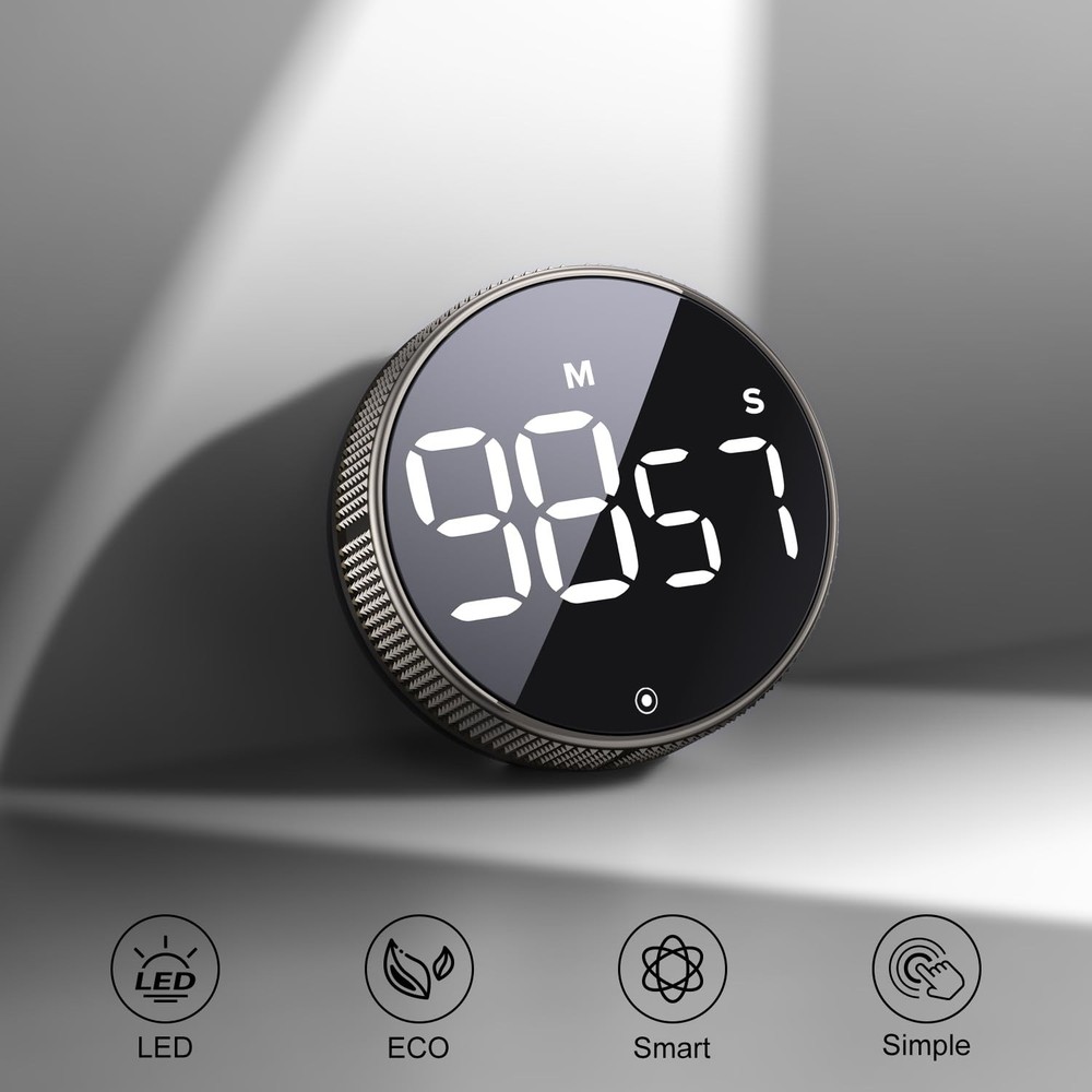 BlueSnail Kitchen Timer, Productivity Timer with LED Digital Display, Smart Time