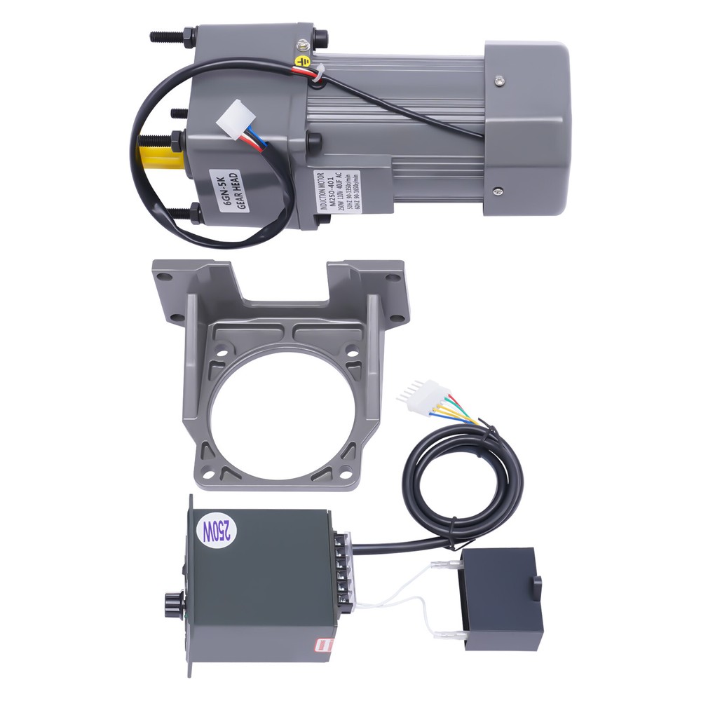 AC Variable Speed Gear Motor Electric Motor Controller Reduction Governor 250W