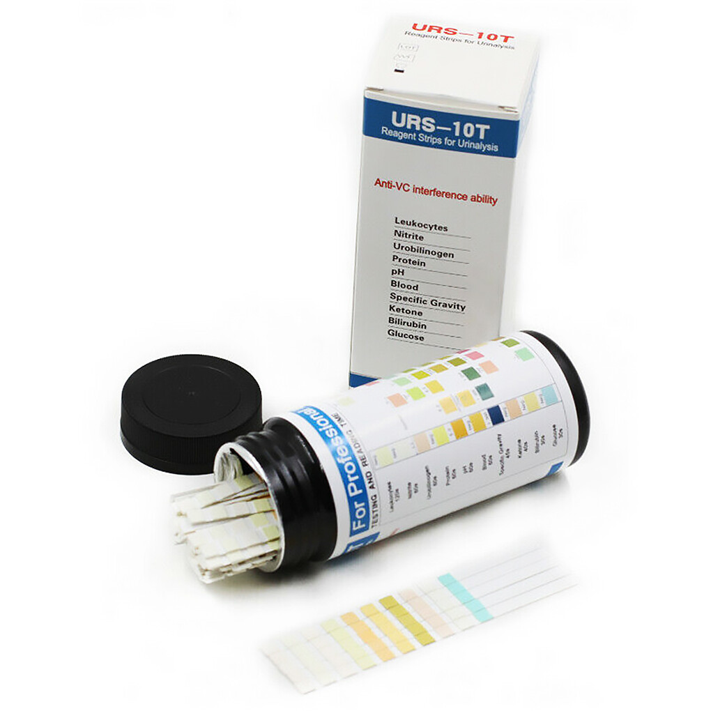 100 Strips URS-10T Urinalysis Reagent Strips 10 Parameters Urine Test Strip CE