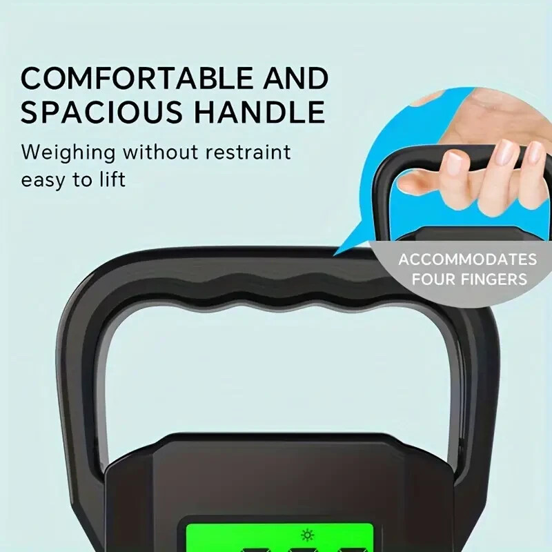Large Handle Digital Scale - 132lb/60kg Capacity, Backlit LCD Display
