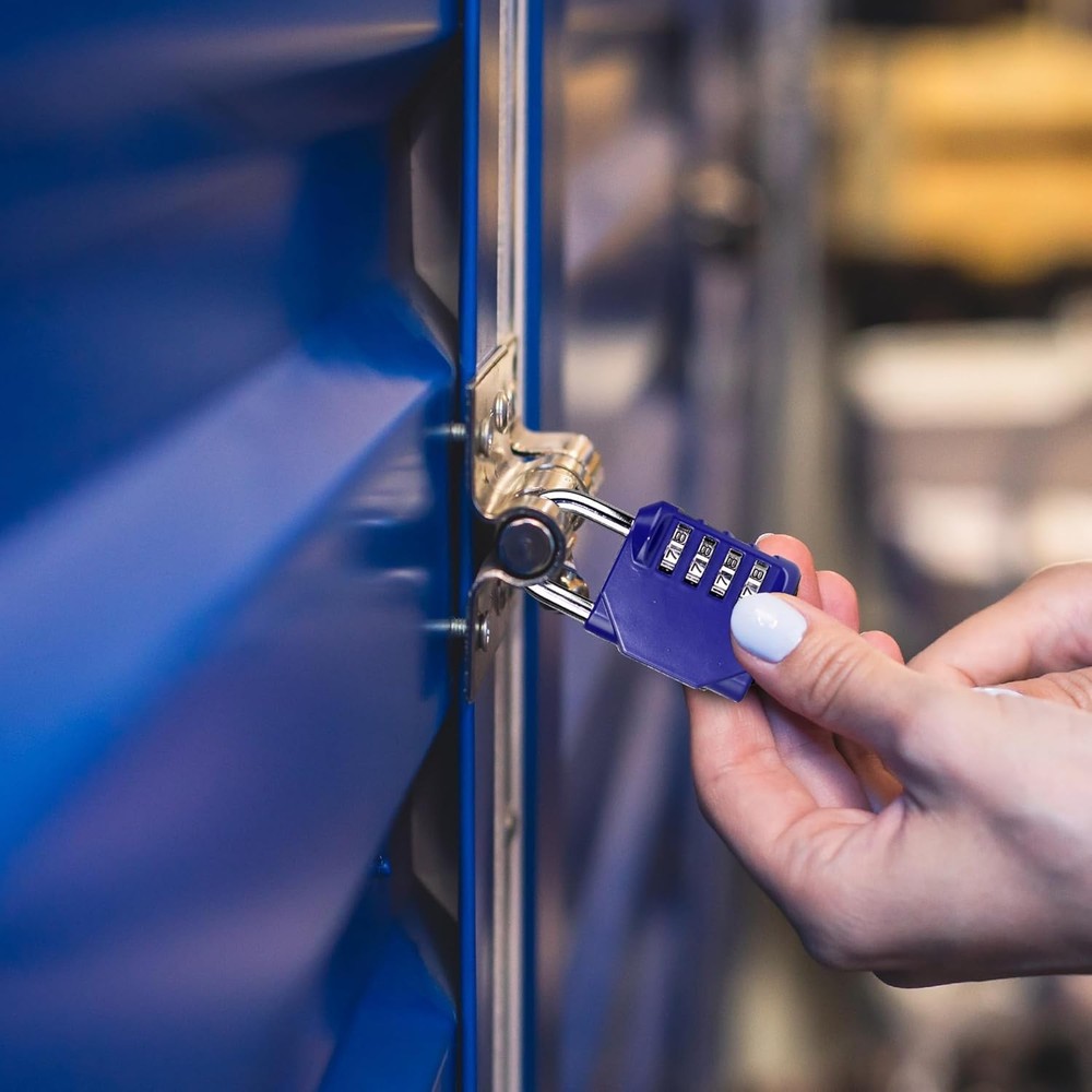Newhouse Hardware Steel Waterproof 4-Digit Combination Lock Blue