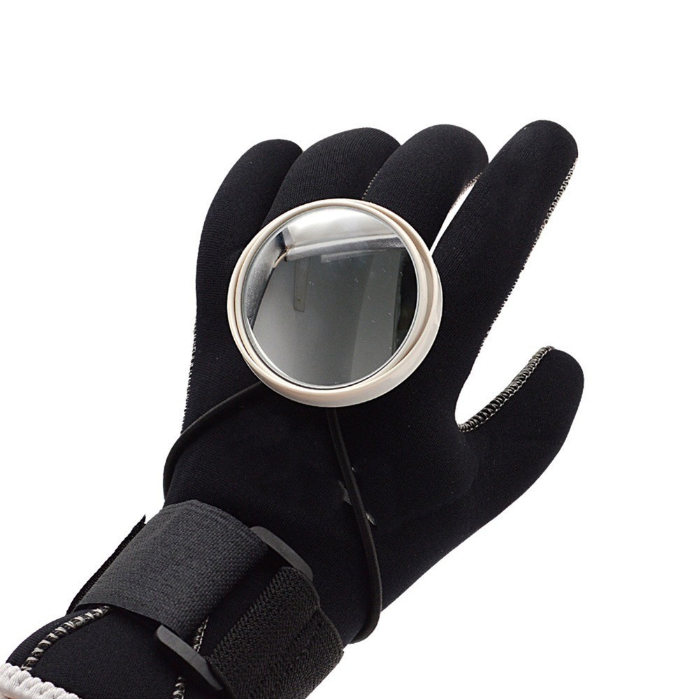 Scuba Diving Wrist Mirror with Elastic Adjustable Strap for Various Wrist Sizes