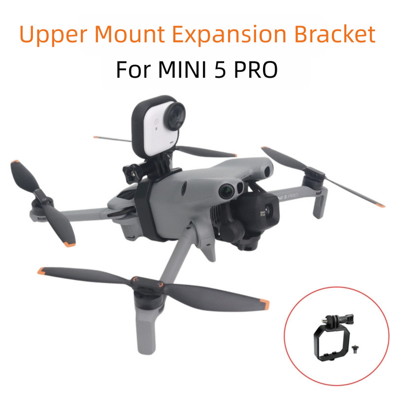For Action Camera Mount Top Bracket with Adapter for DJI Mini 5 Pro Drones