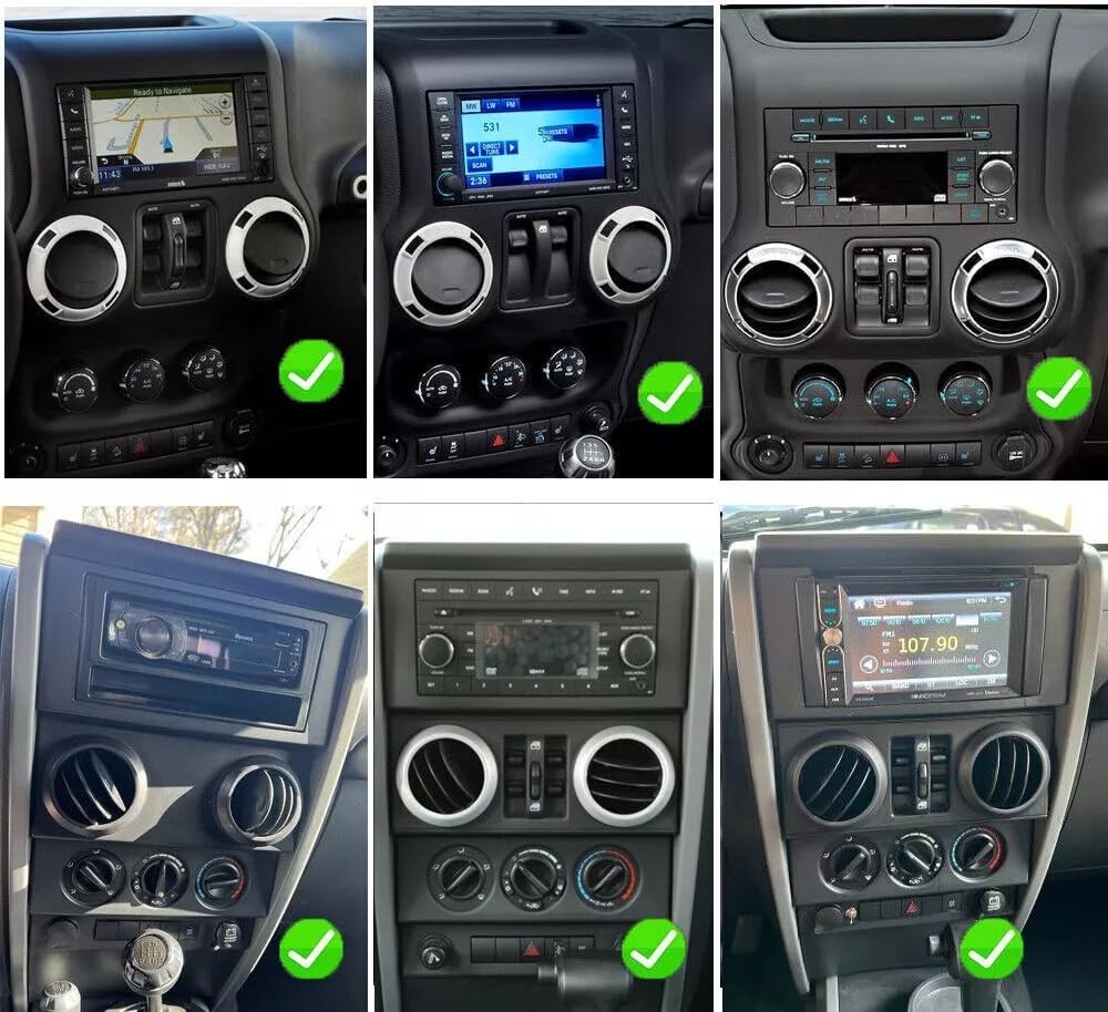Android 13 Double Din 7 Touchscreen CarPlay Android Auto Backup Cam for JK T&C