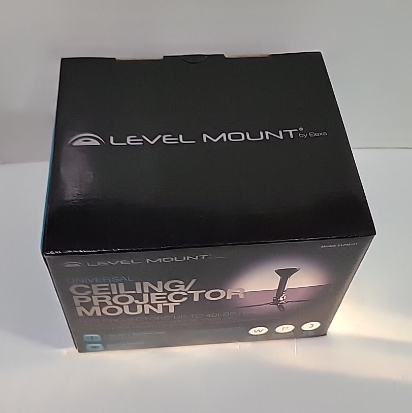 Level Mount Universal Ceiling Projector Mount ELPM-01 New in Box Tilts Swivels