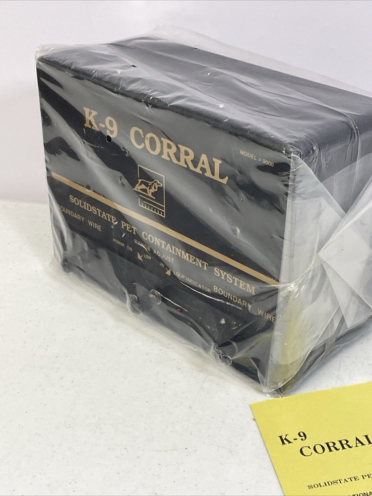 K-9 Corral Solid State Pet Containment System Box #9000 New With Adapter