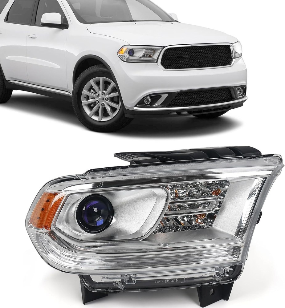 Halogen Headlight Assembly Compatible with Dodge Durango 2014-2020 Replacement C