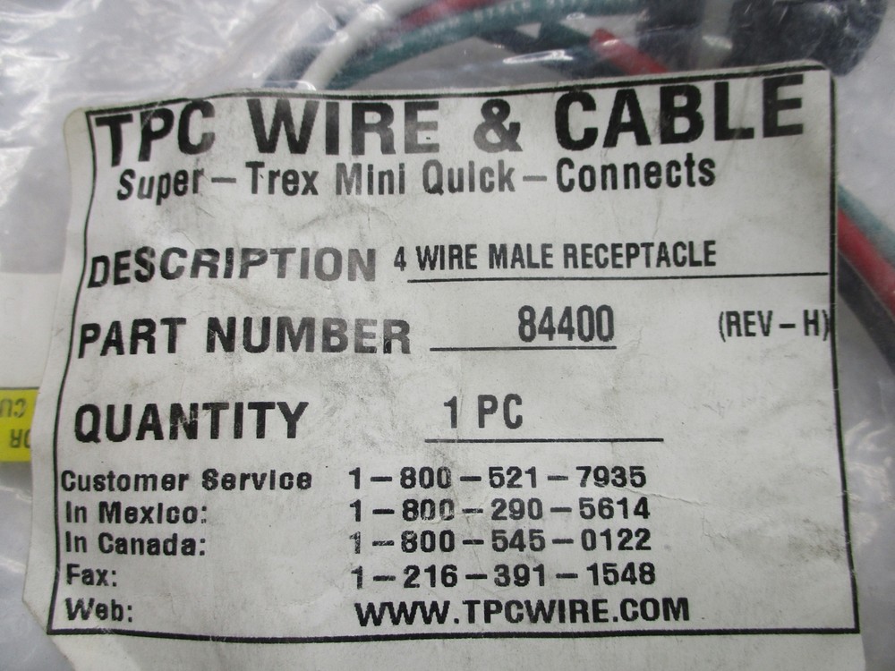 TPC WIRE & CABLE 84400 RECEPTACLE NSMP