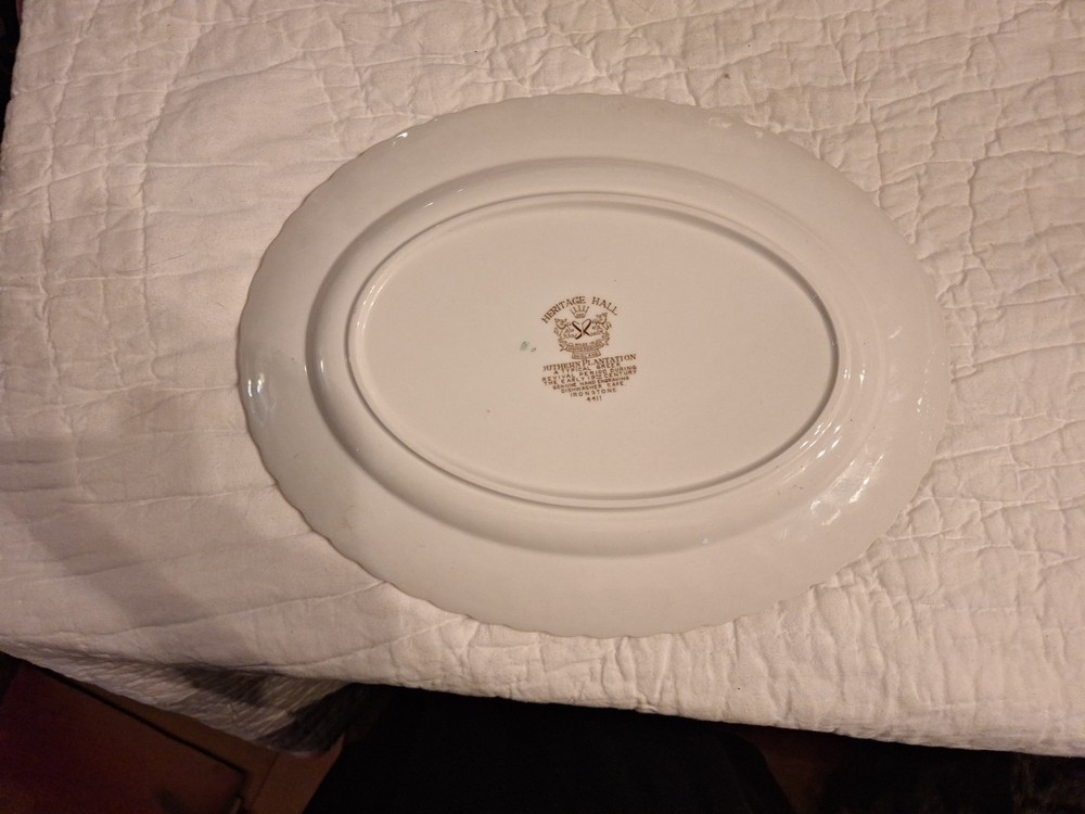 Johnson Brothers Heritage Hall Oval Platter 14"