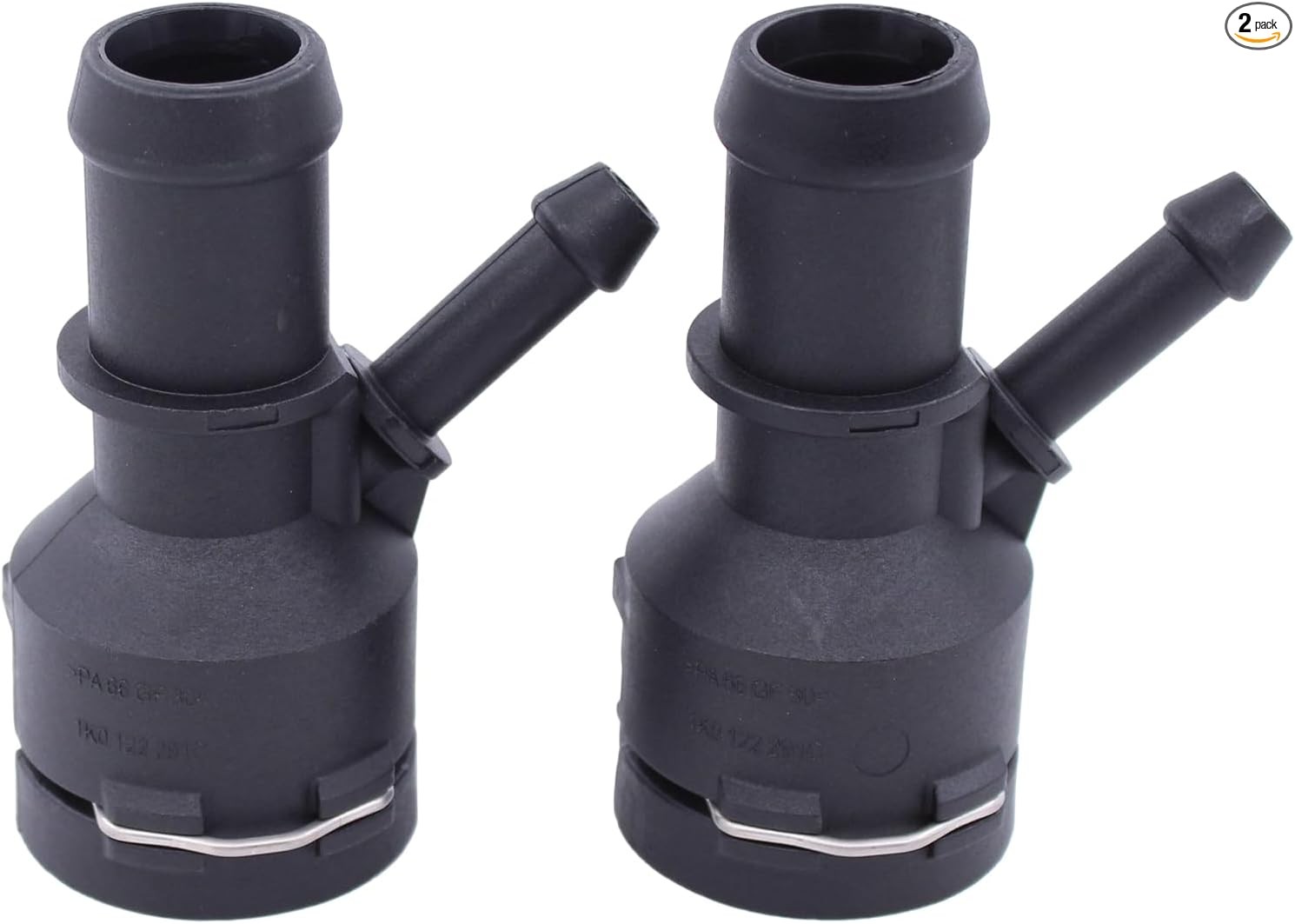 2Pcs Engine Coolant Heater Hose Connector for Jetta GTI Passat CC Eos Tiguan Gol