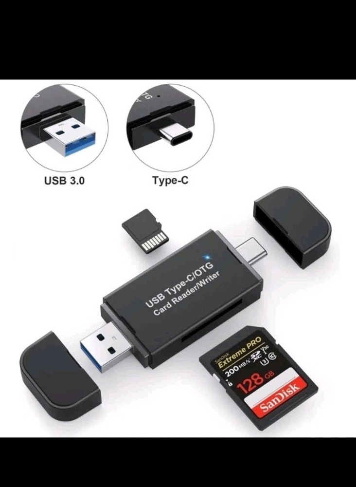 2-in-1 SD Card Reader: USB Type-C & Micro USB Adapter for Effortless Transfers