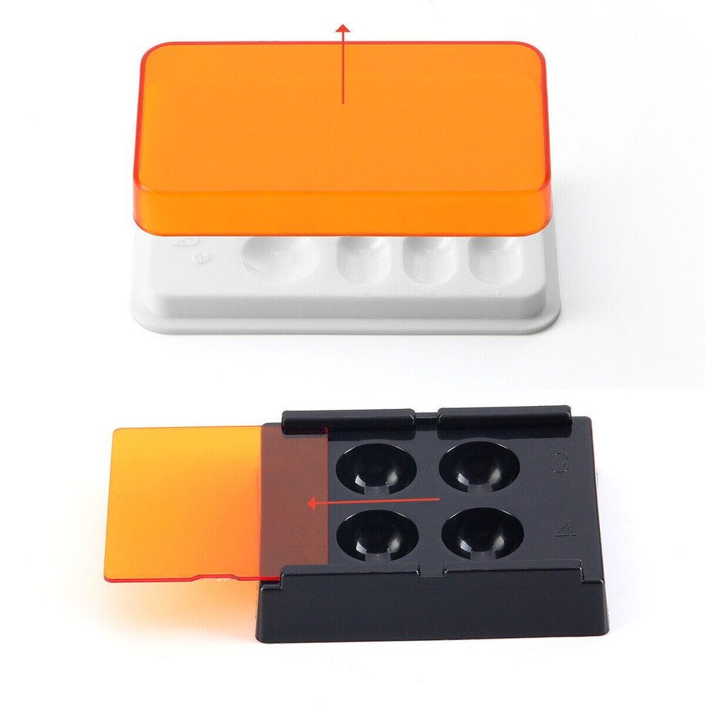 Dental Veneer Storage Box Teeth Patch Shading Light Organizer Tooth Case 4/8Hole