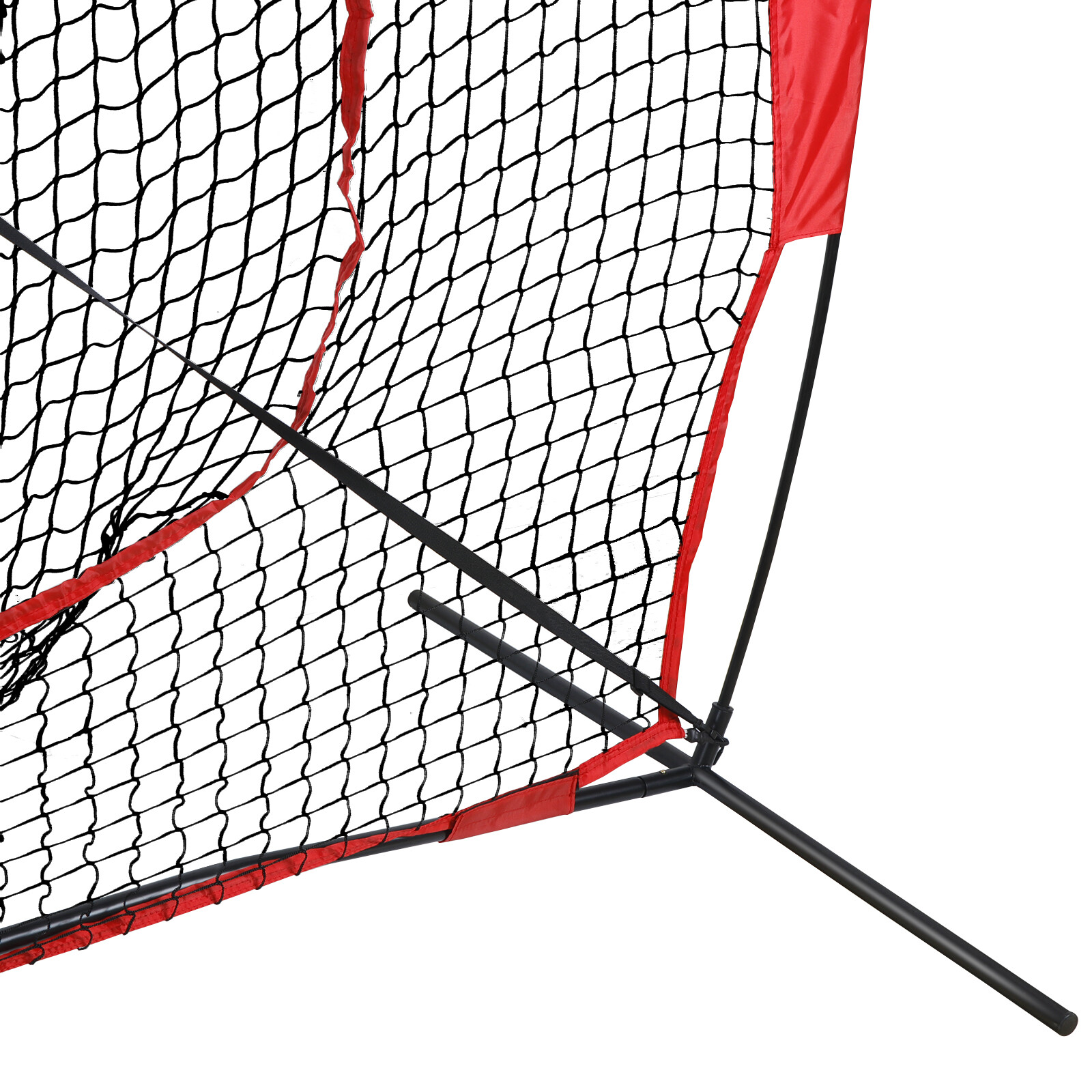 7'×7' Baseball Softball Practice Net Hitting Pitching Training Net w/Strike Zone
