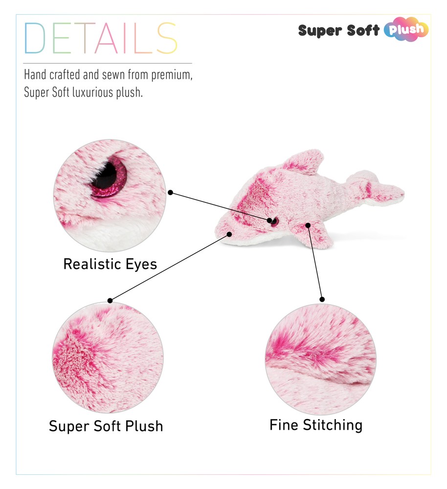 SUPER SOFT PLUSH - PINK DOLPHIN