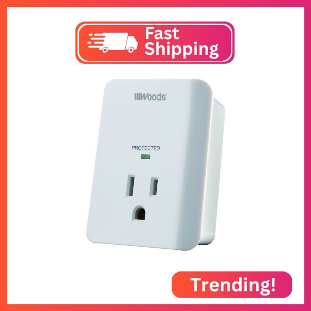 Southwire Woods Surge Protector - 1 Outlet - 1080J Appliance Surge Protection -