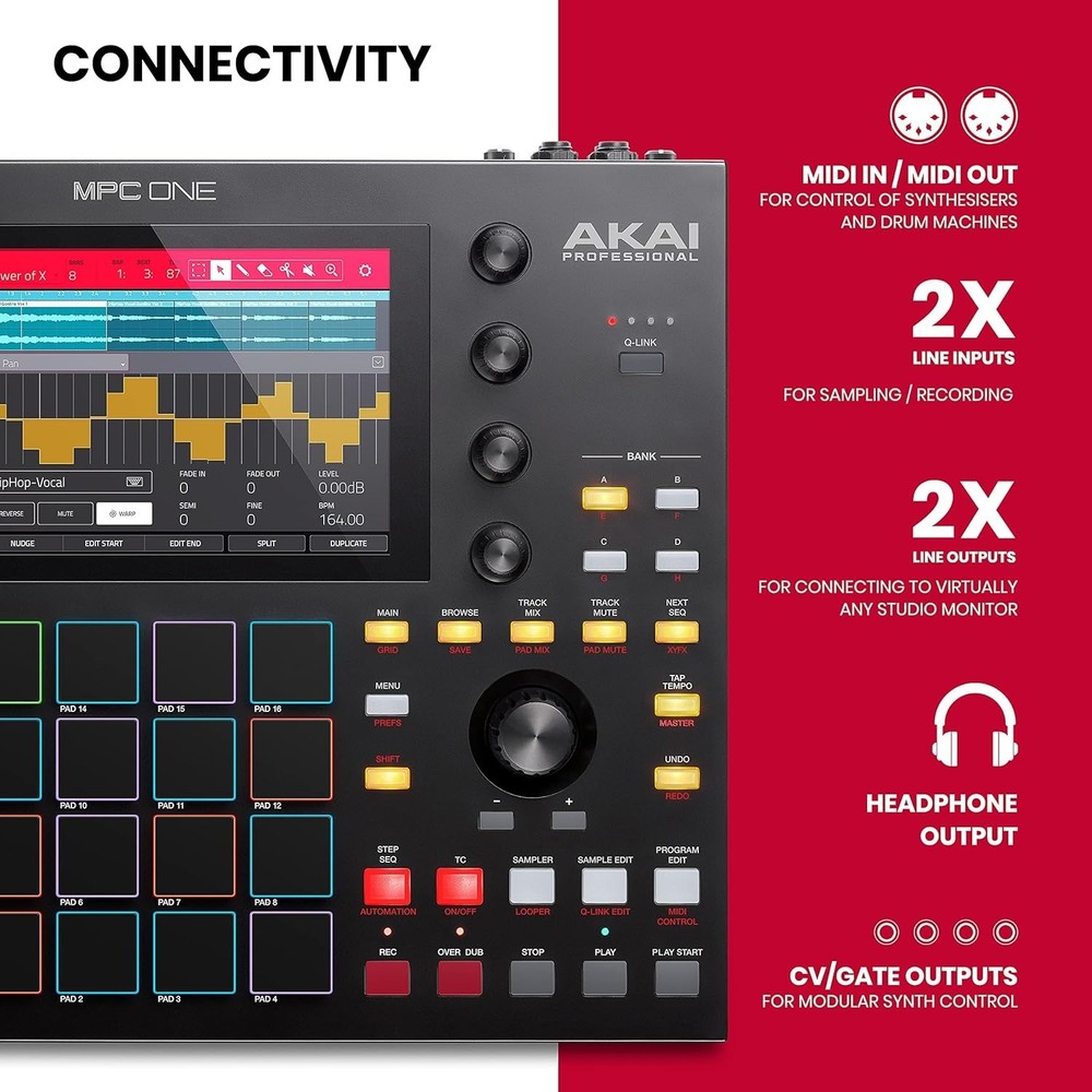 Akai Professional MPC One Standalone Drum Machine/Sampler/MIDth Engine