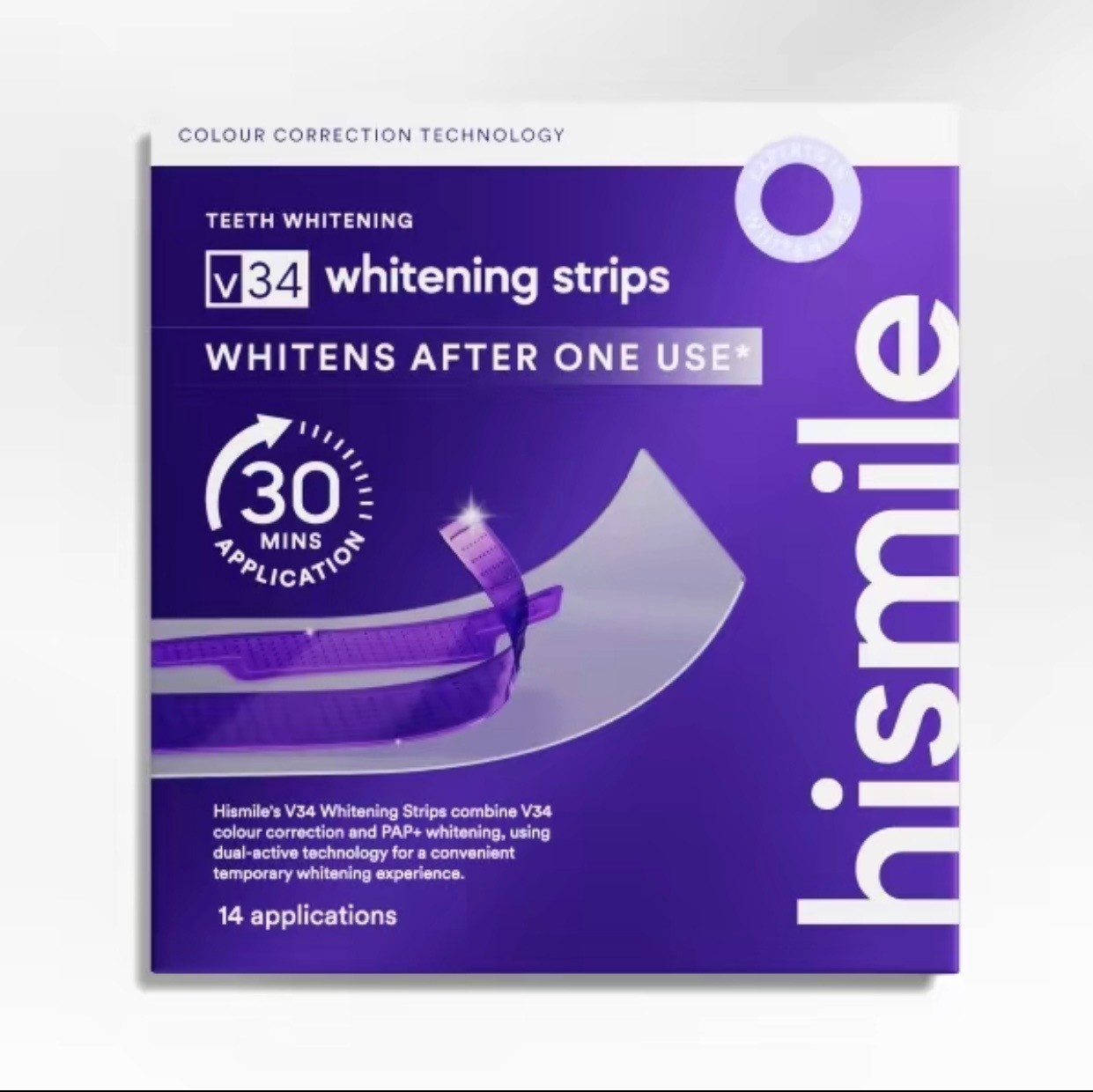 Hismile V34 Whitening Strips, Teeth WhiteningStrips, Purple Tooth Whitening