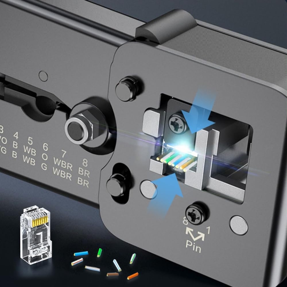 100-Pack RJ45 Cat6 Pass Through Connector RJ45 Modular Plugs for Solid or Str...