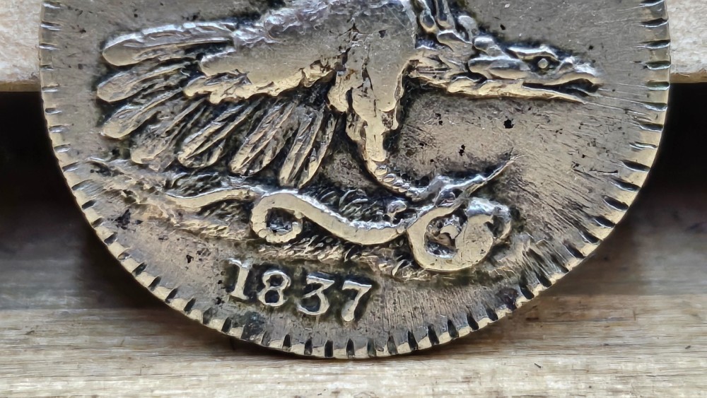 1837 Feuchtwanger's Composition One Cent "Hard Times"