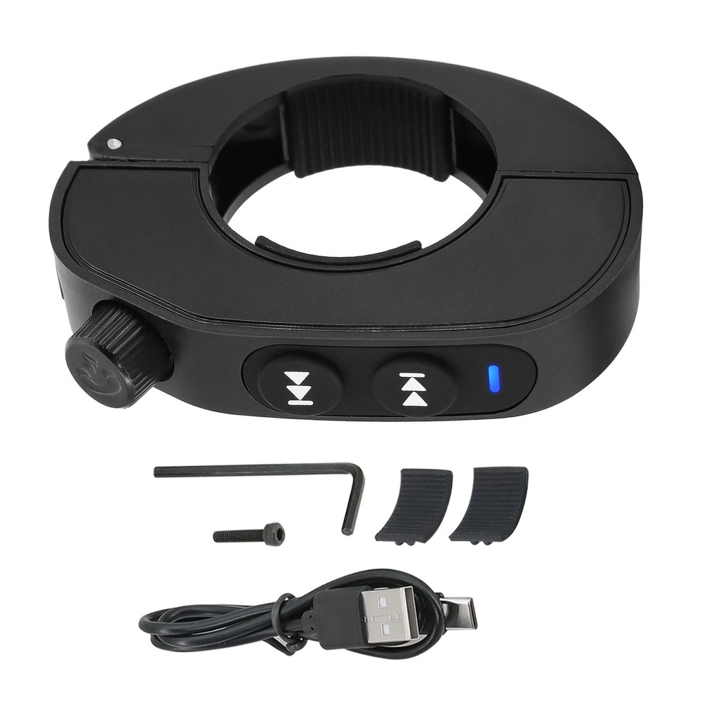 For Motorcycle Handlebar Wireless Bluetooth Media Remote Control Button Black