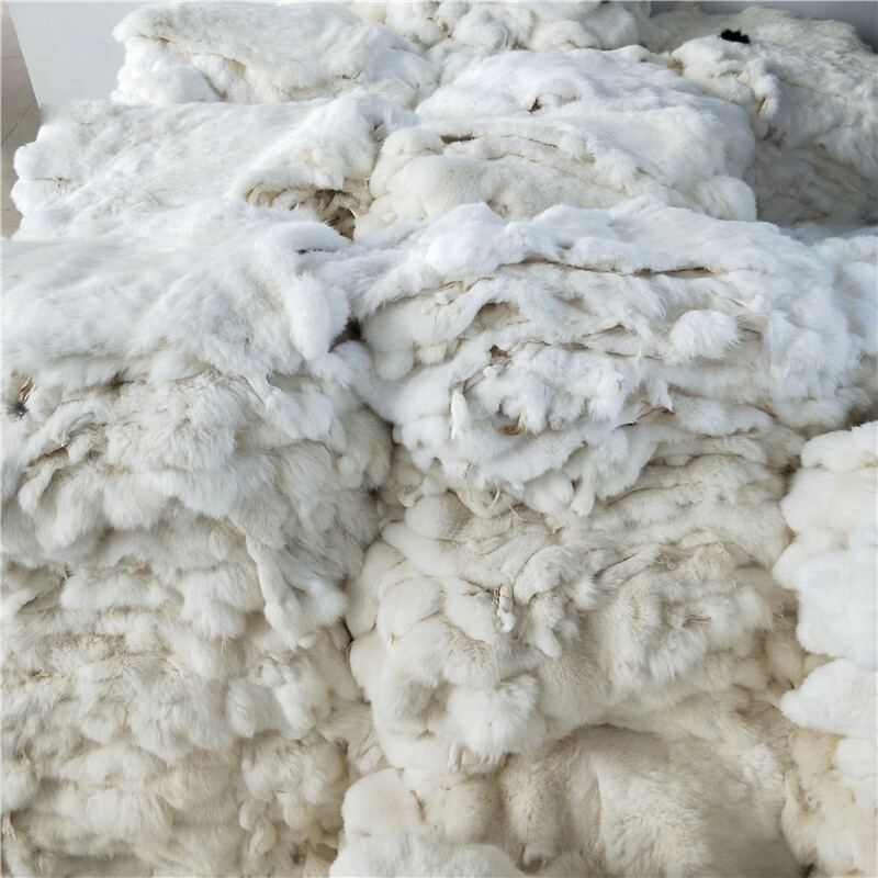 Real Rabbit Fur Real Fur Carpet Rug Throw Leather Pelt Cosy Suitable Craf 8-14''