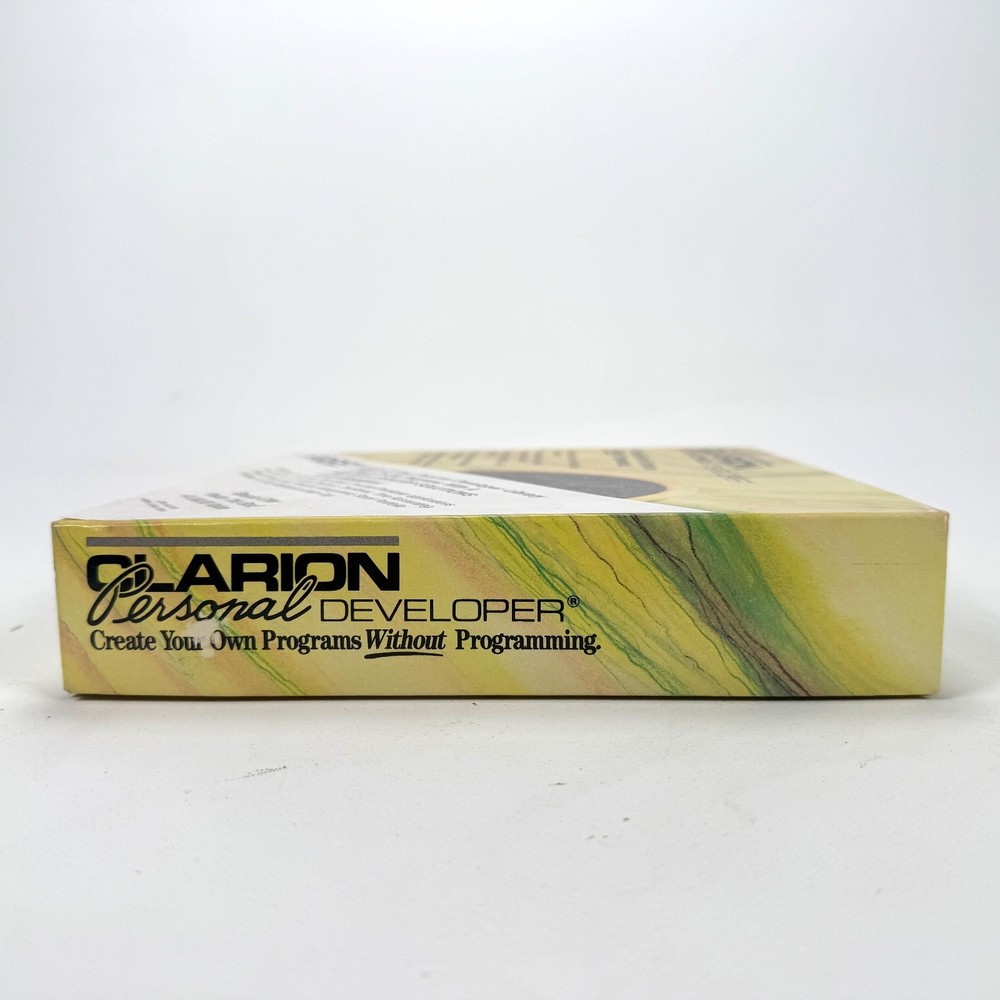 Clarion Software Personal Developer Programs Without Programming Vintage