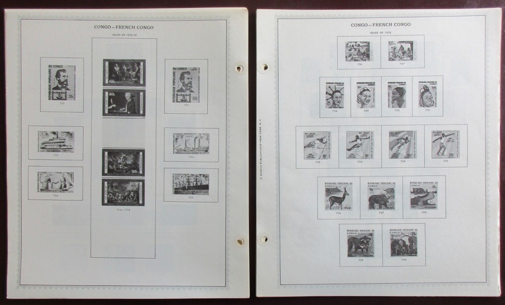 French Congo: Clean Set of Unused Minkus Supreme Global Pages to 1985