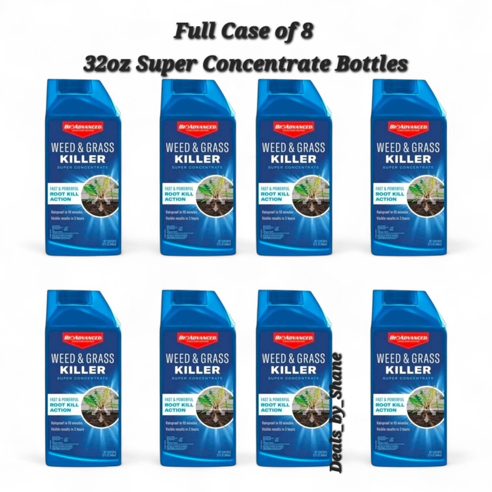 BioAdvanced Weed & Grass Killer Super Concentrate 8 Bottle Bundle 32-Oz Each