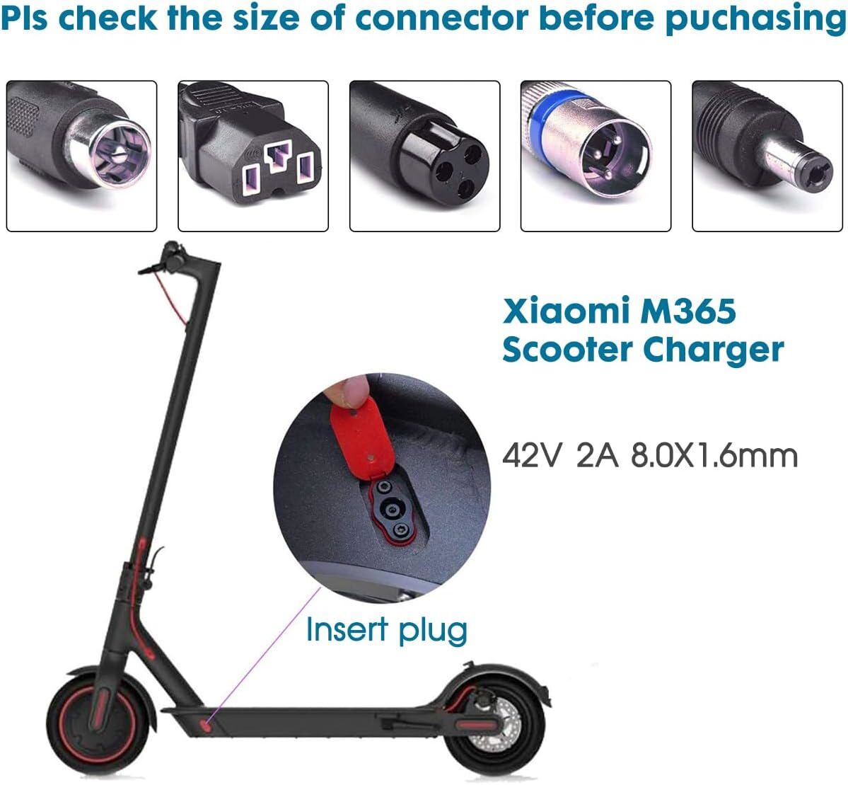 Charger 42V 2A for Segway Ninebot ES2/ES4/E22/ES1L Electric Kick Scooter